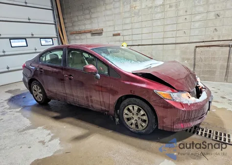 2012 Honda Civic Lx from USA, damaged, VIN JHMFB2F53CS003646